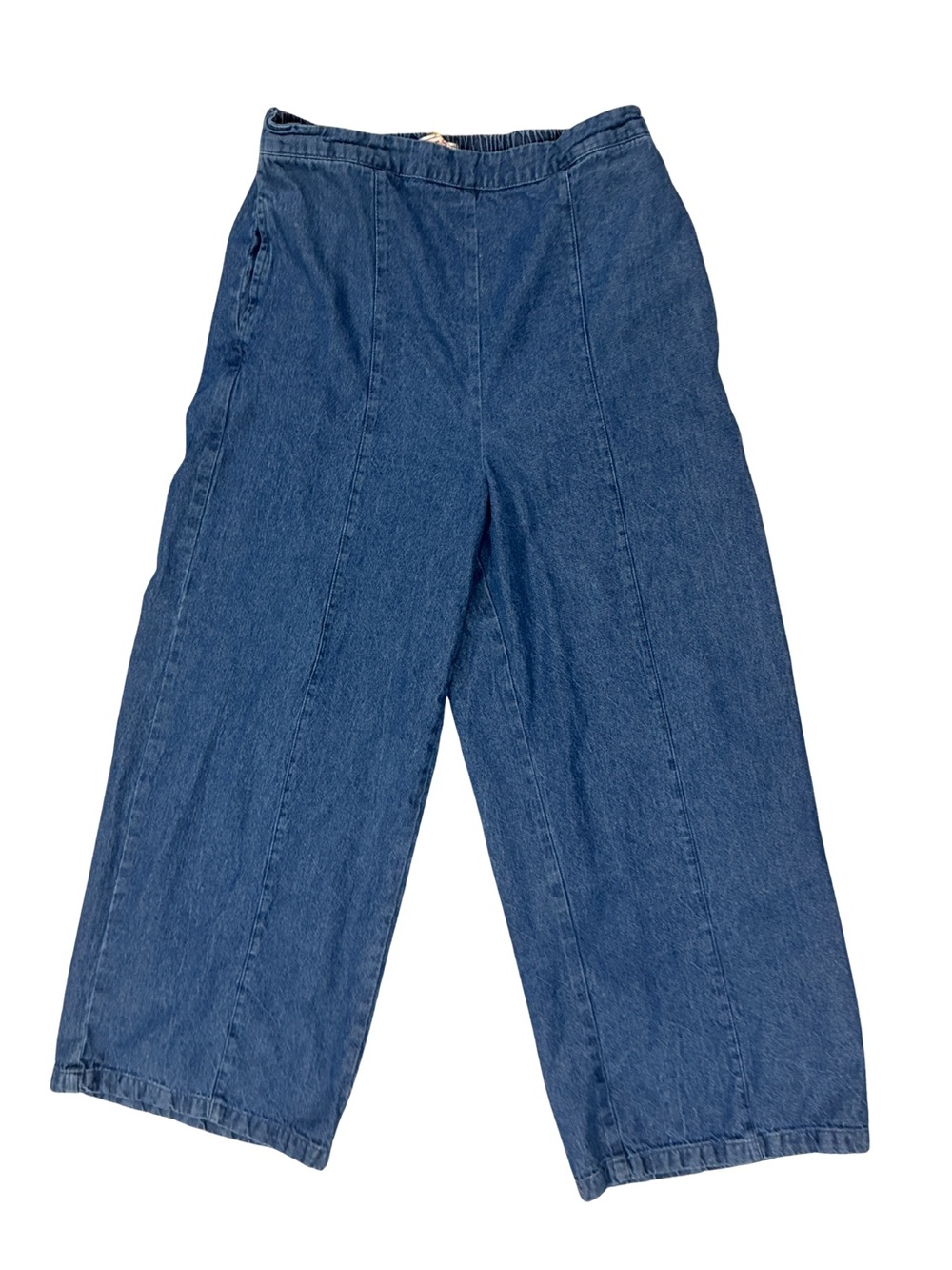 Women's Vintage Lonestar Wide-Leg Denim Jeans - Blue 100% Cotton